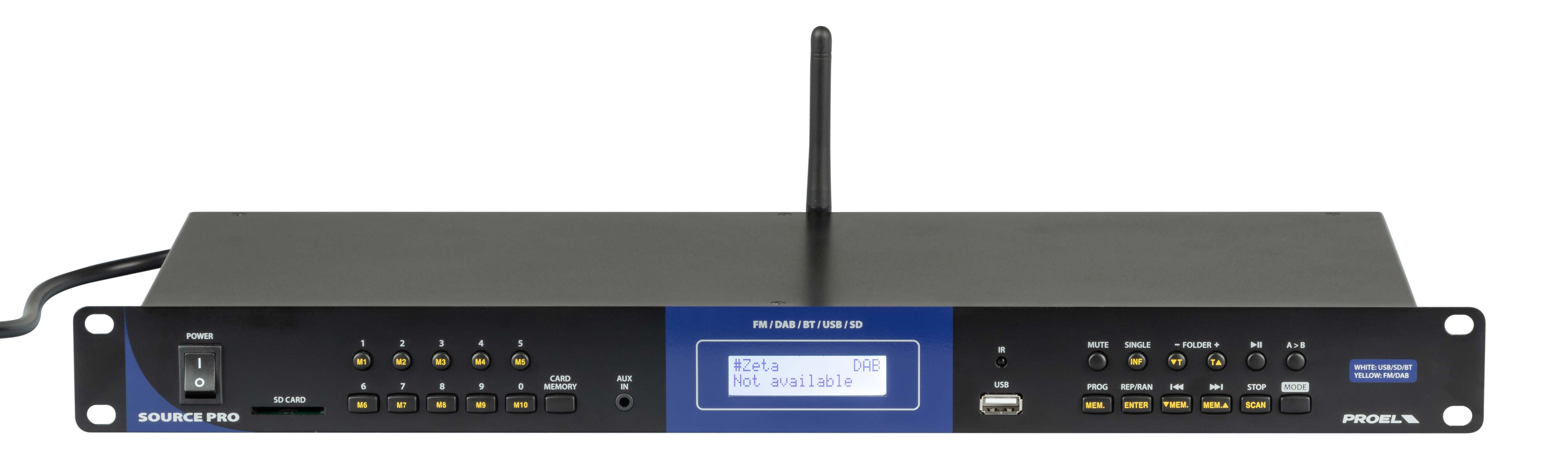 PROEL PA SOURCEPRO - PLAYER FM DAB USB SD BT